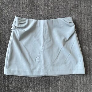 Blue Suit Set Mini Skirt